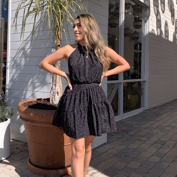 Brand new open back dress